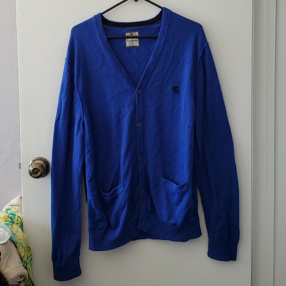 Express Royal Blue Boyfriend Cardigan